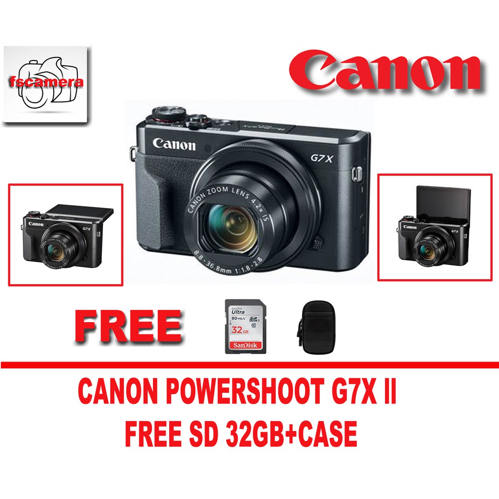 CANON MALAYSIA G7X Mark II 20.1MP Digital Camera + 32GB