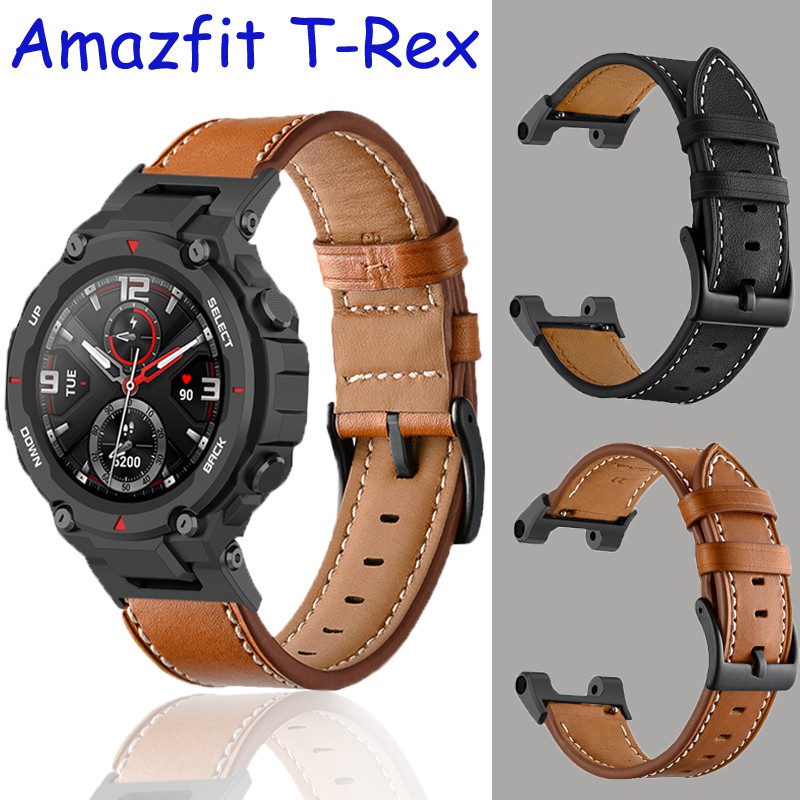 Amazfit T Rex T-rex Pro Watch Band Strap Genuine Leather High Quality ...