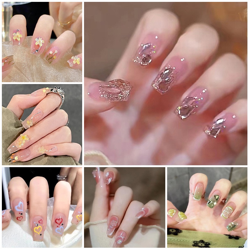 Z291-Z599 New Fashion Beautiful Rhinestone Decoration Fake Nails