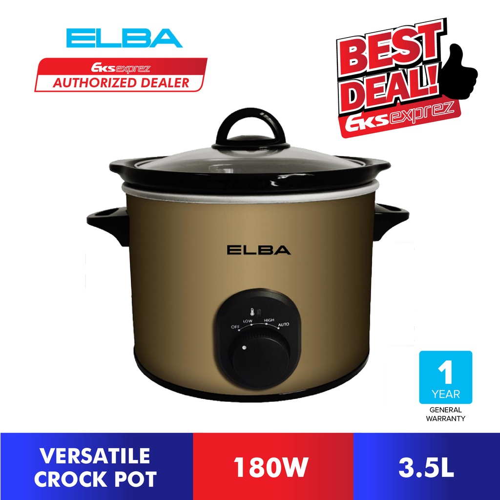 Elba Slow Cooker (3.5L) ESCK3568(CP) Shopee Malaysia