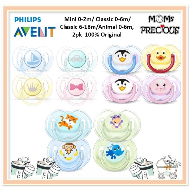 Philips Avent Mini Soother/Pacifier 02m / Classic 06m / Classic 618m