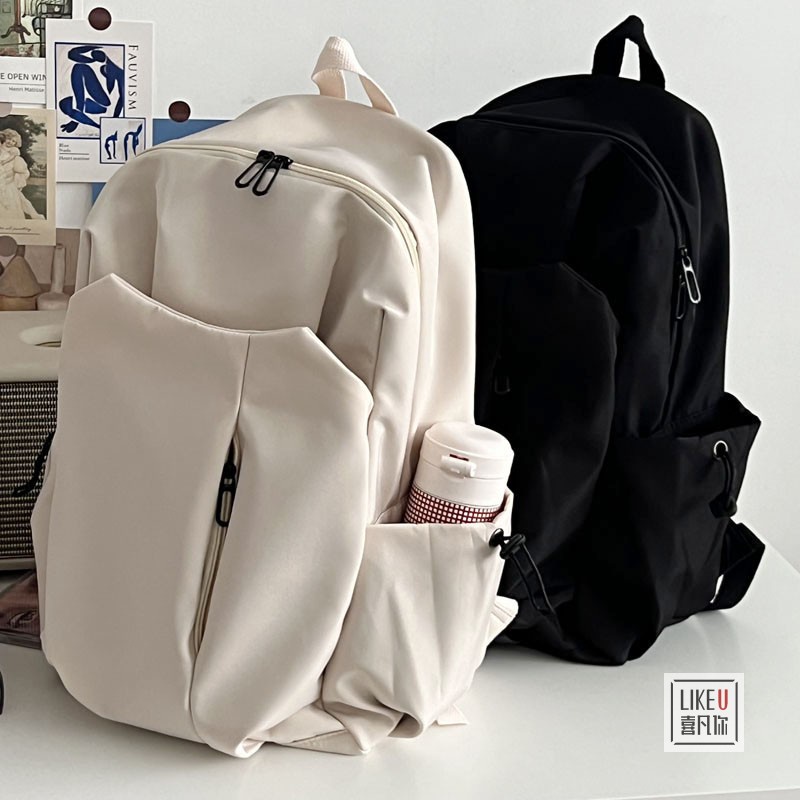 Japan Korean Original Design Style Simple Computer Backpack Mori Campus Canvas University High School Student Schoolbag Waterproof