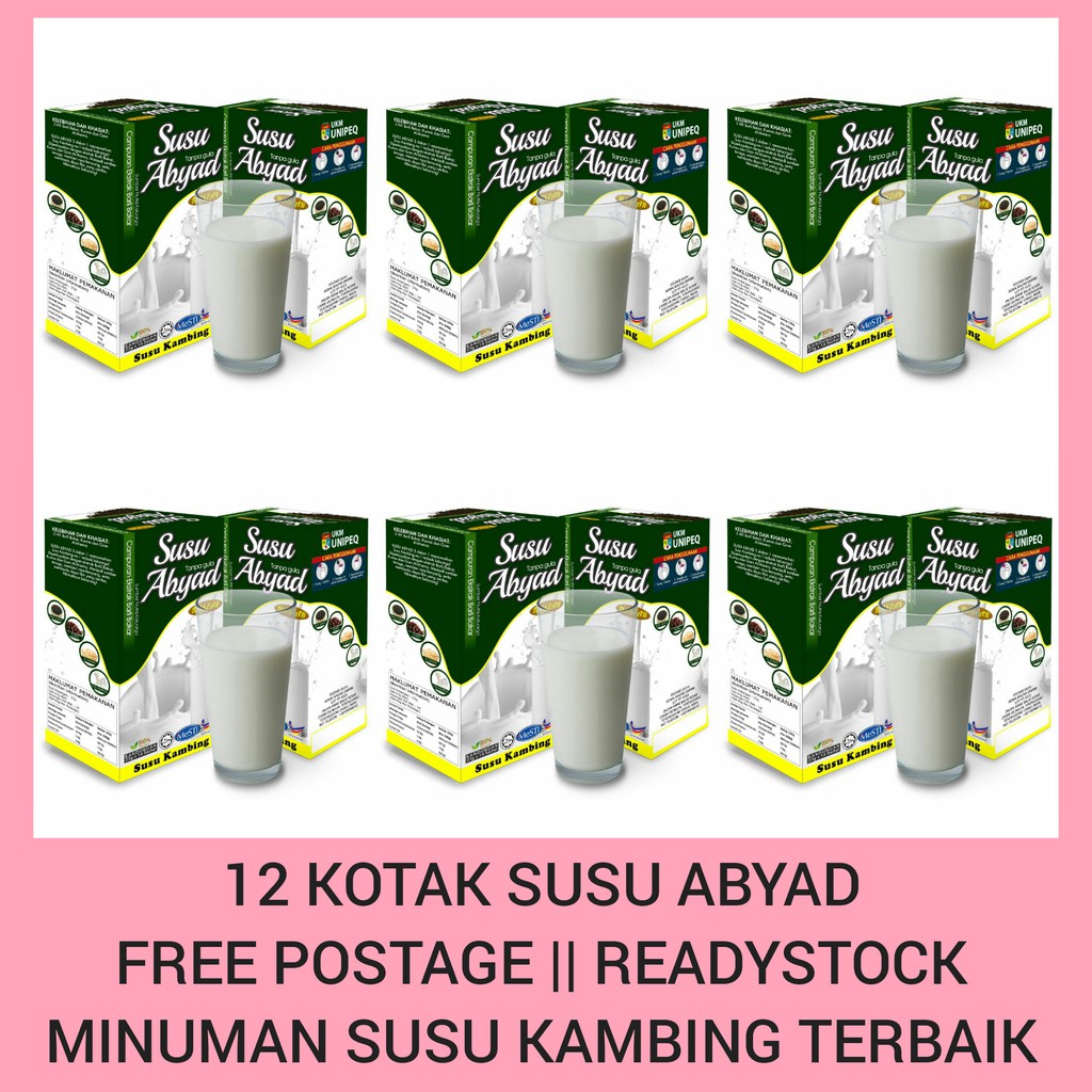 MINUMAN SUSU KAMBING TERBAIK || SUSU ABYAD || 12 KOTAK ...