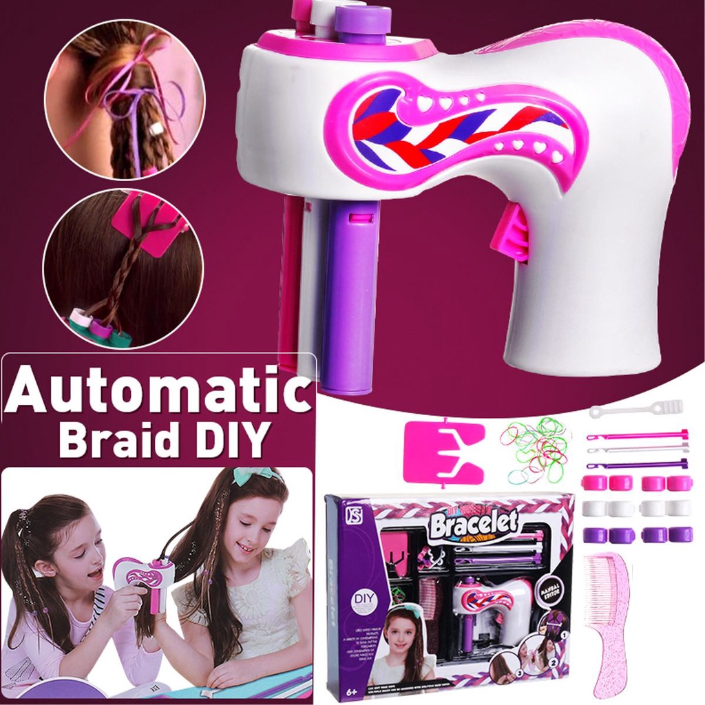 Girls Make Up Toy Electric Automatic Hair Braider DIY Stylish Braiding  Hairstyle Tool Diamond Blingers Stickers Twist Braider Machine Hair Braid  Weave Roller Twist for Girl | Shopee Malaysia