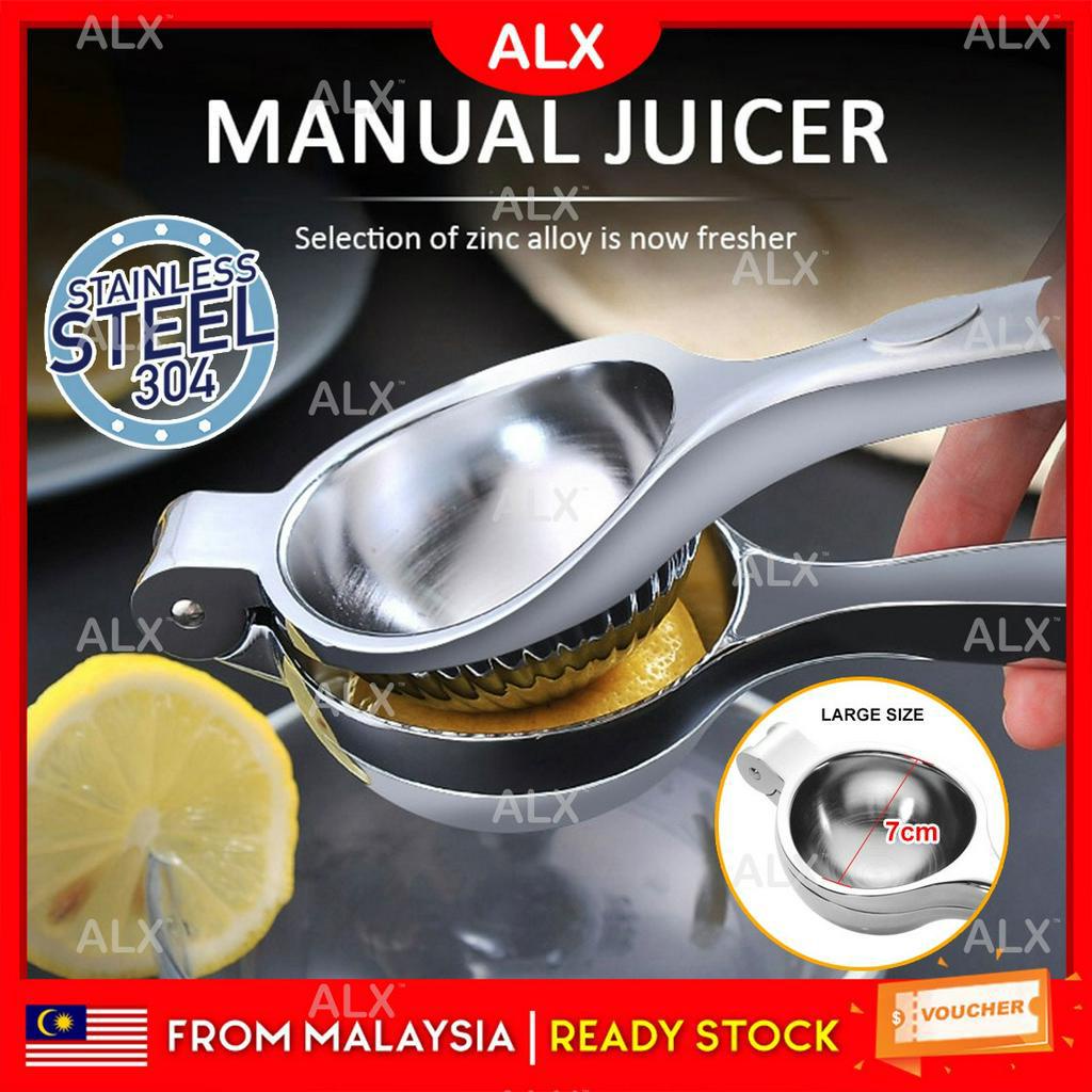 ALX [LARGE] Fruit Juice Squeezer 304 Stainless Steel Hand Pressure Juicer Manual Citrus Juicer Lemon Lime Orange Extract