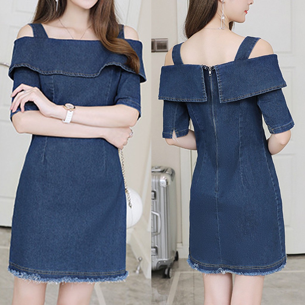 denim dress shopee