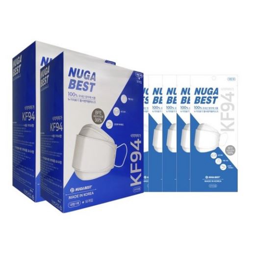 [NUGABEST] DISPOSABLE FACE KF94 PREMIUM Mask, Made in Korea 1pcs