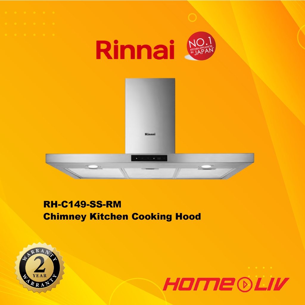 Rinnai RHC149SSRM Chimney Cooker Range Hood Kitchen Hood Cooking Hood