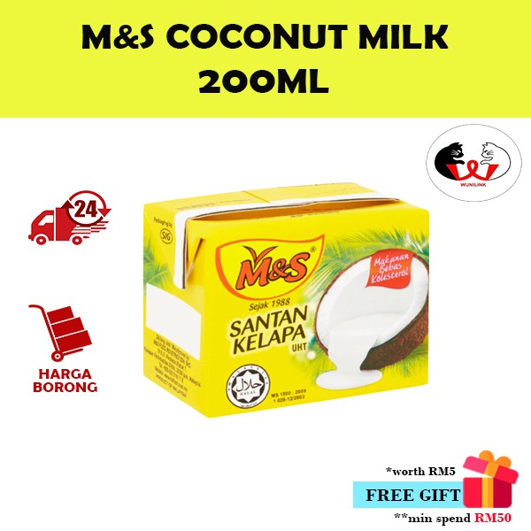 M&S Coconut Milk UHT 200ml Santan