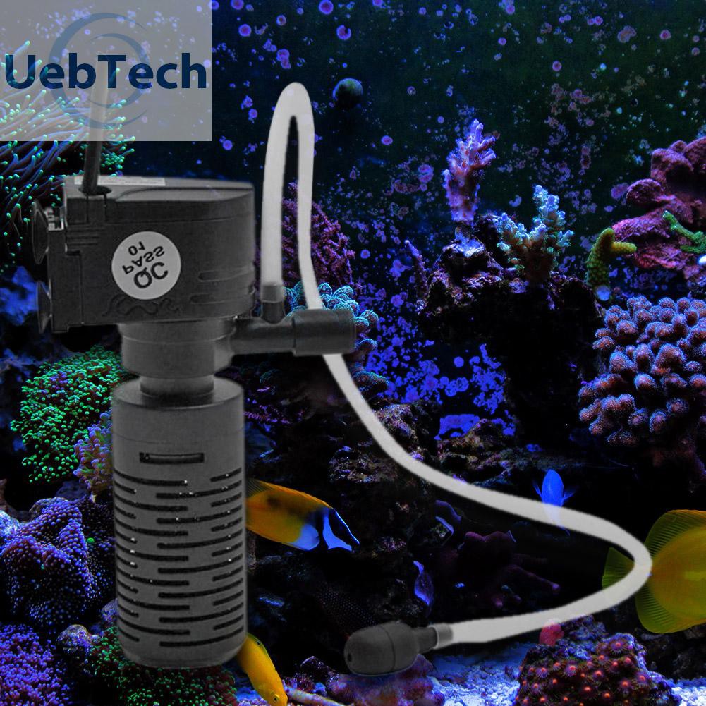 Uebtech 3w 3 In 1 Mini Fish Tank Filter Aquarium Oxygen Submersible Water Purifier Shopee Malaysia