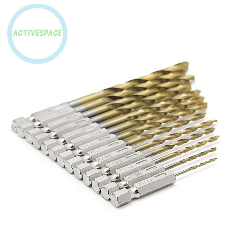 Power Drill Bit 13 Pcs Quick Change Hex Shank Cobalt Coated Drill Bit Set