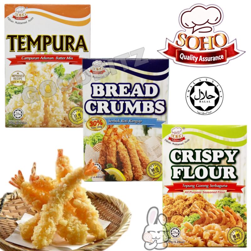 SOHO Tempura, Bread Crumbs, Crispy Flour 150g (Campuran Adunan. Batter