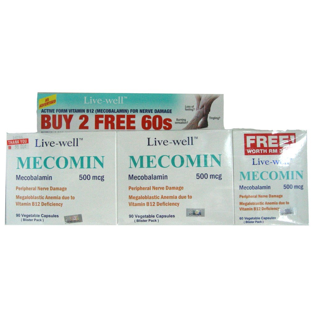 Live Well Mecomin Vege Capsules 90 S Shopee Malaysia