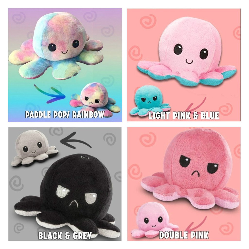 rainbow octopus plush