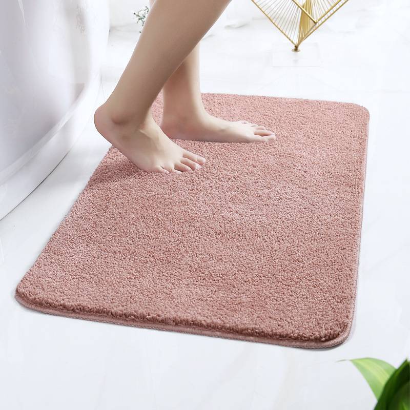 Solid Color Mat Carpet Bathroom Bathroom Door Pad Water Absorption Anti-Slip Mat Bedroom Mats