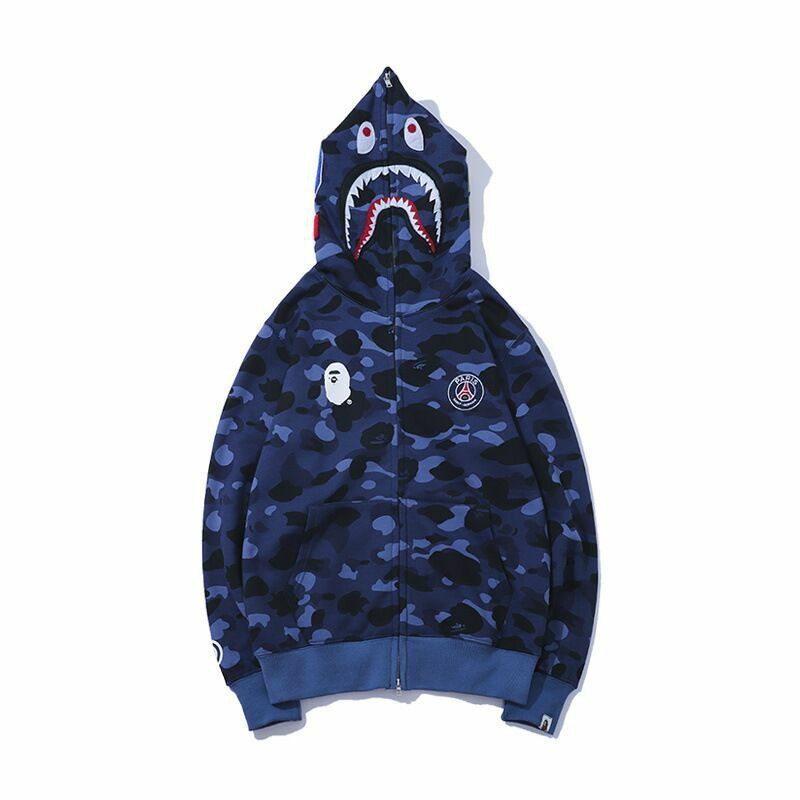 bape blue sweater