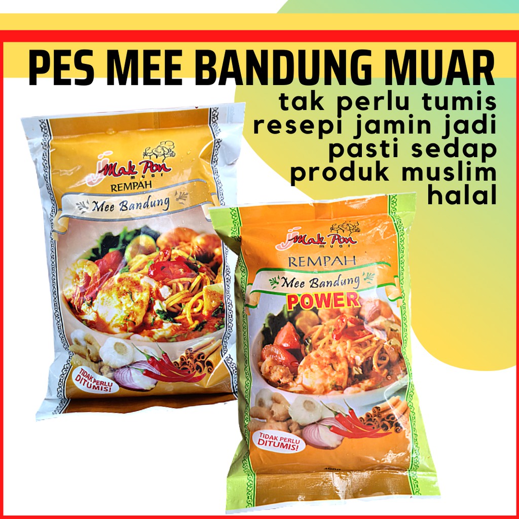 Pes Perencah Rempah Jj Mak Pon Mee Bandung Muar Original Sedap Ringkas Mudah Masak Halal Instant Paste Johor Shopee Malaysia