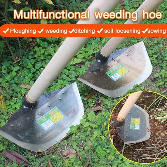 Multifunctional weeding hoe farming tools agricultural ditching hoe Manganese steel dual-purpose weeding hoe shovel