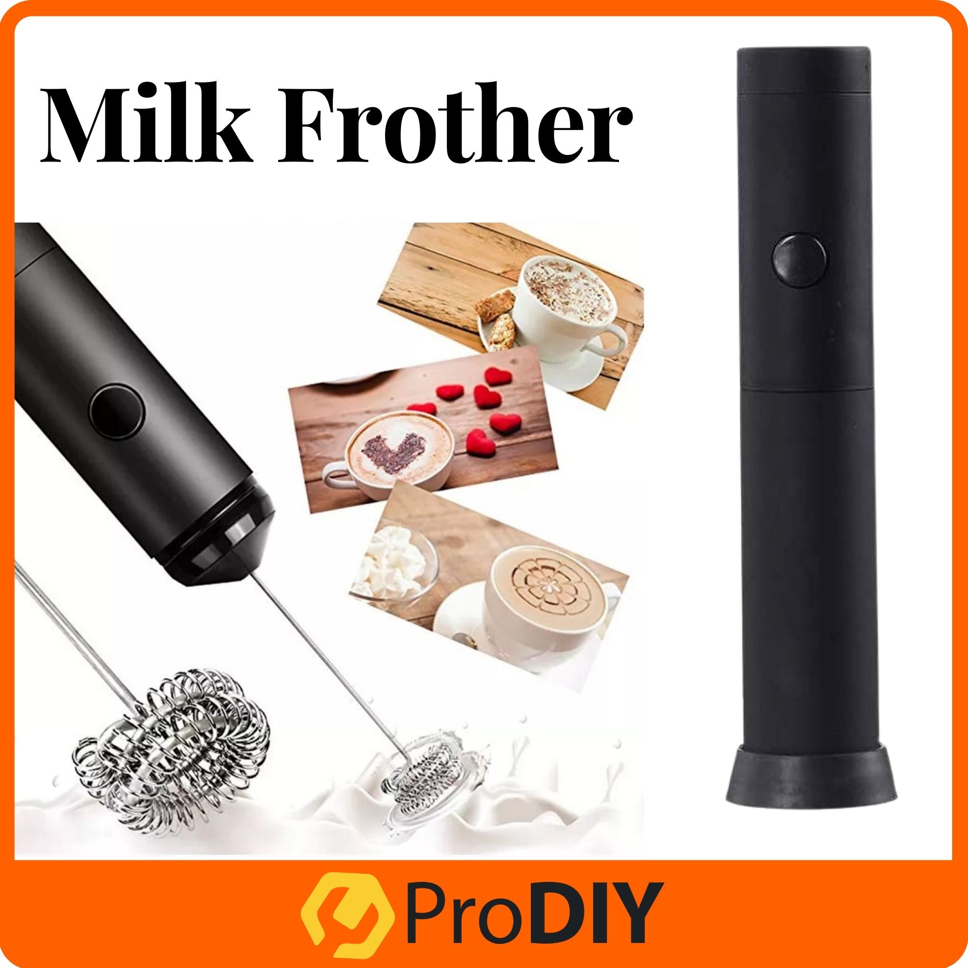 Milk Frother Battery Powered Milk Frother Powerful Electric Egg Frother Portable Mixer for Egg Milk Coffee Cream