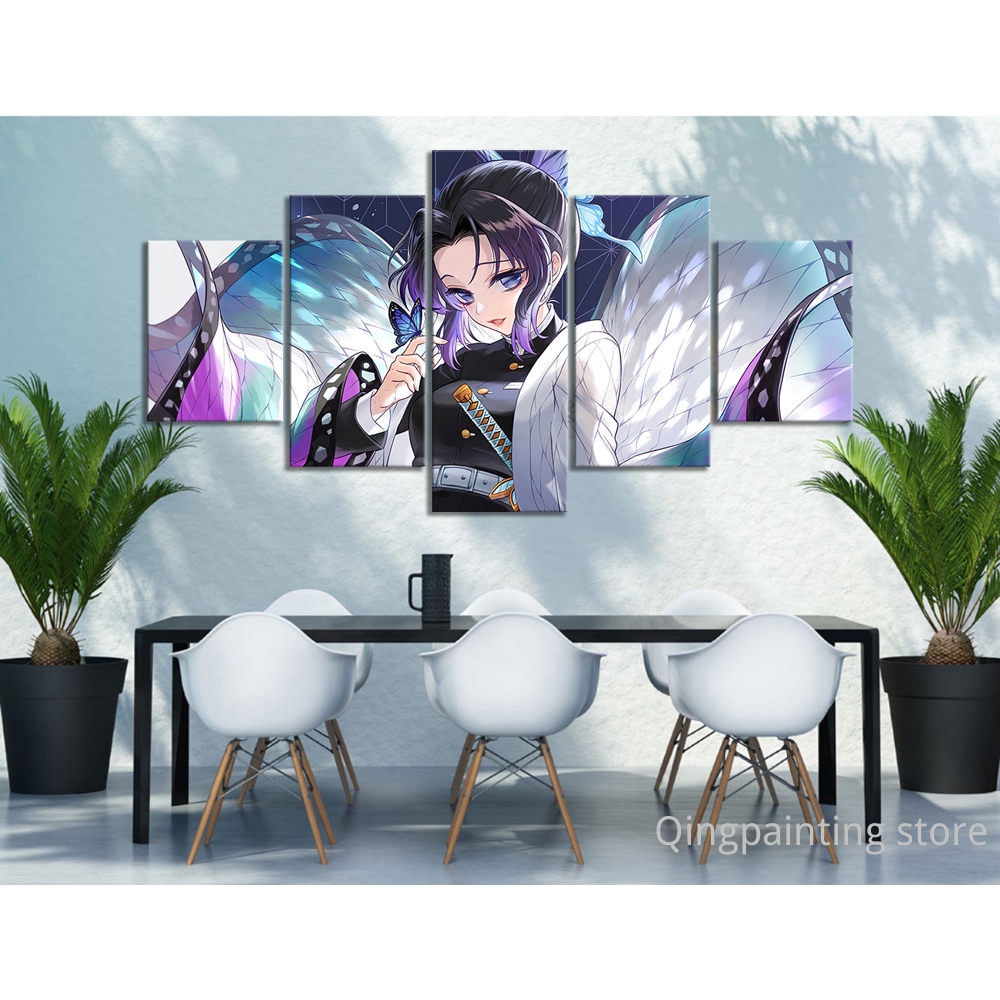 5pcs HD Anime Girl Shinobu Kocho Kimetsu No Yaiba Character Poster ...