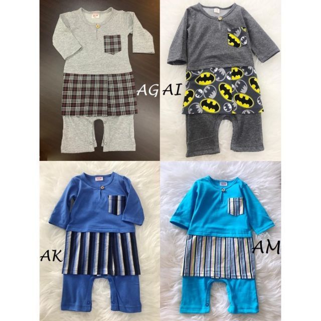 Raya romper baju melayu  jumper 3M 6M 9M Shopee Malaysia