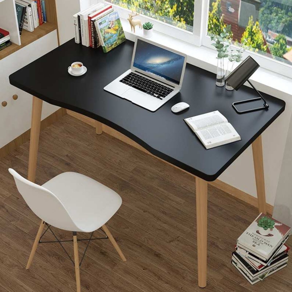 LARGE SIZE Nordic Style Computer Desk Writing Table Home Office Desks Modern Simple Study Table ( Black / White / Wood )