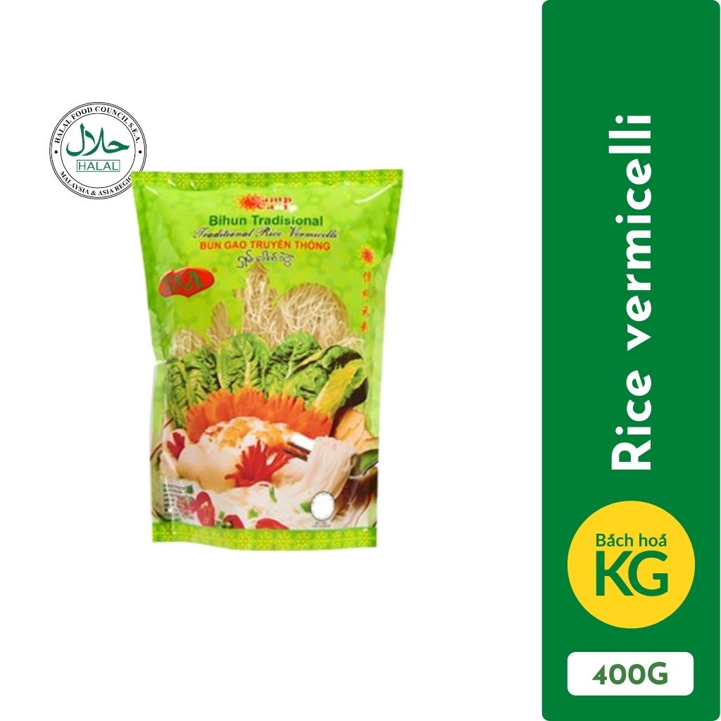 [LOWEST PRICE] Halal Bihun Traditional Rice Vermicelli 400g - 碧浑传统米粉 - Bún gạo truyền thống Bihun - KG Vietnam