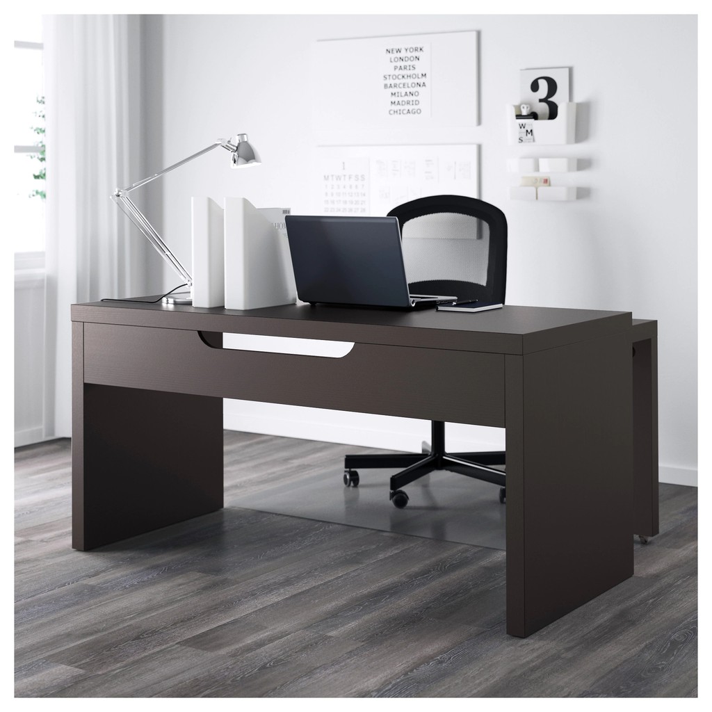 Ikea Malm Desk With Pull Out Panel 151 X 65 Cm Shopee Malaysia