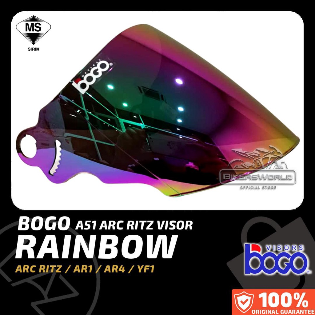 VISOR HELMET RAINBOW VISOR BOGO VISOR ARC RITZ A51 ORIGINAL FOR ARC