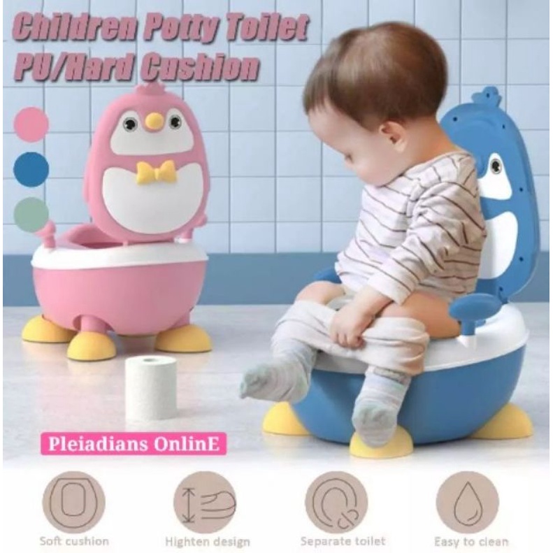 Tandas Latihan Jamal budak Children Pot Cute Penguin Ajustable Height ...