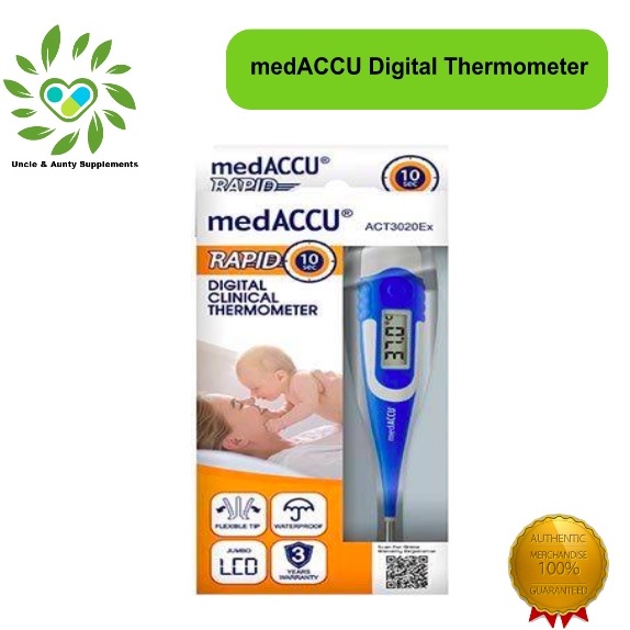 medACCU ACT3020Ex Digital Oral Clinical Thermometer Rapid 10 sec