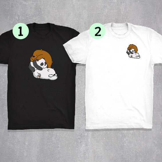 Buy Customised Tshirt available 】SLEEPING WE BARE BEARS T-shirt 