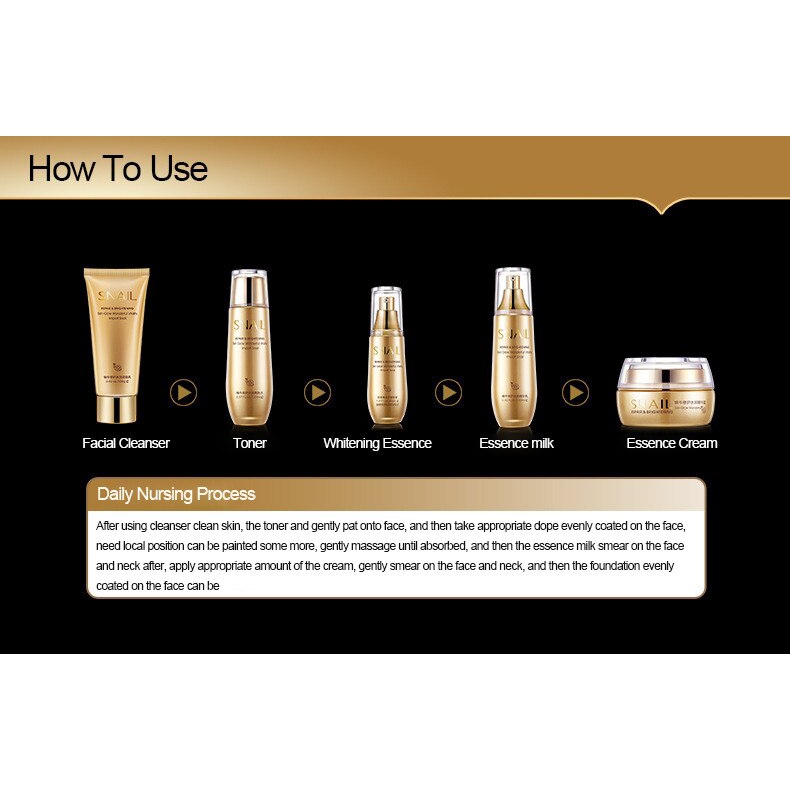 snail repair and brightening skin glow