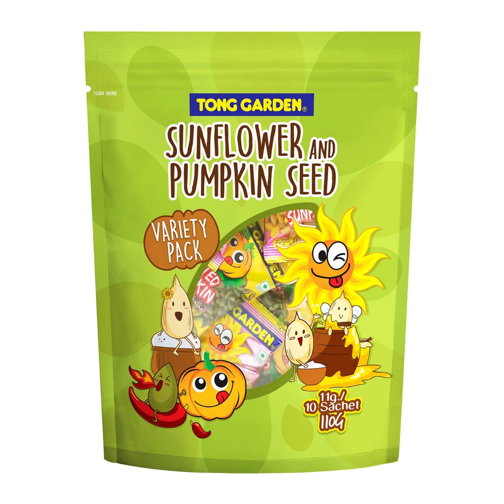 Tong Garden Sunflower & Pumpkin Seed Variety Pack 10 in 1 (110g) [Best