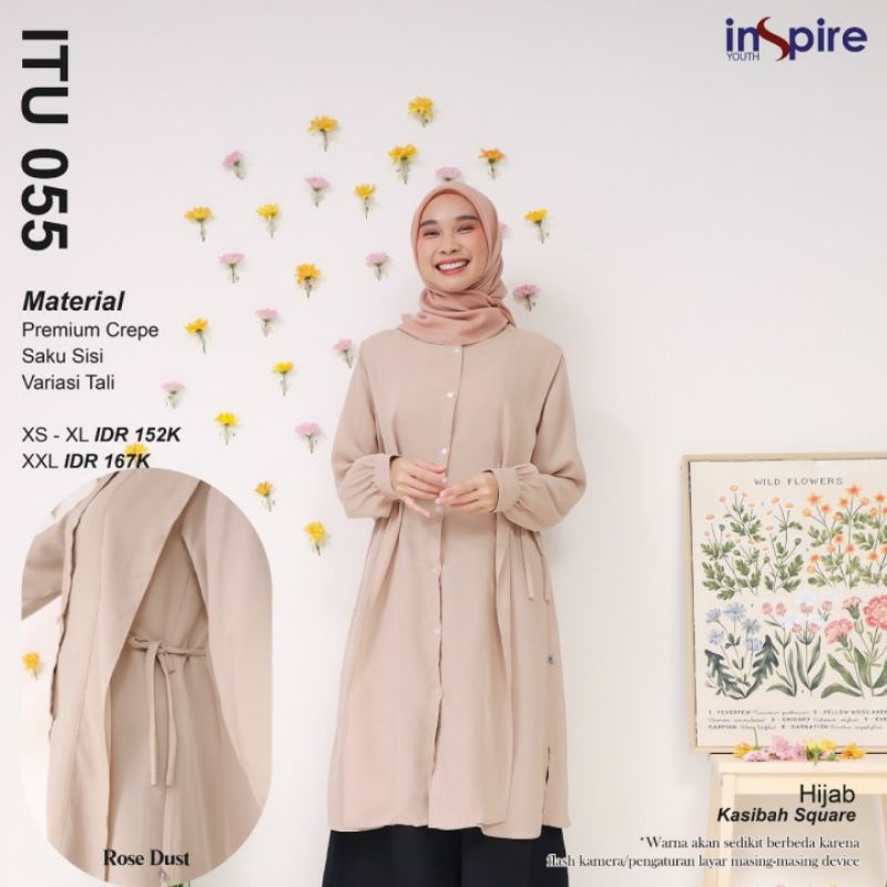 Itu 055 Korean Work Tunic Busui Pastel Color INSPIRE NIBRAS | Shopee ...