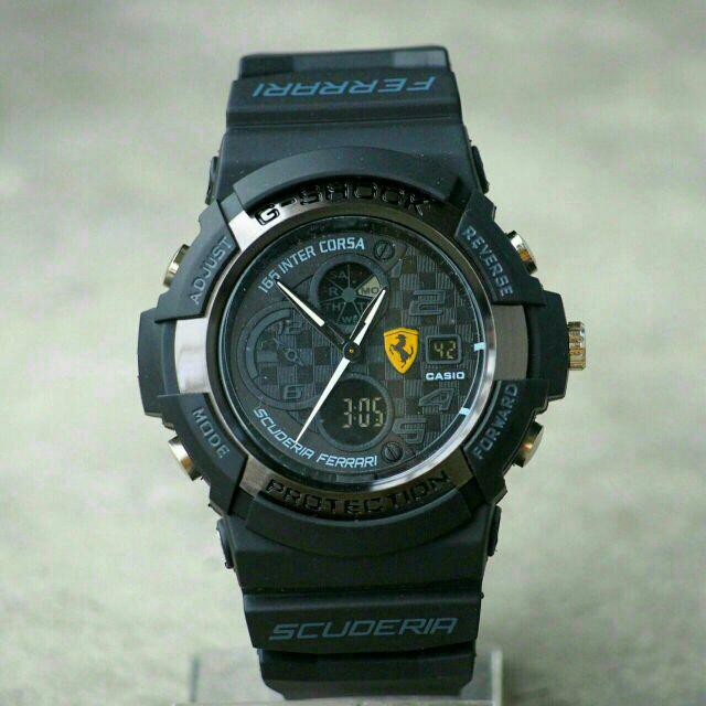 g shock with ferrari logo