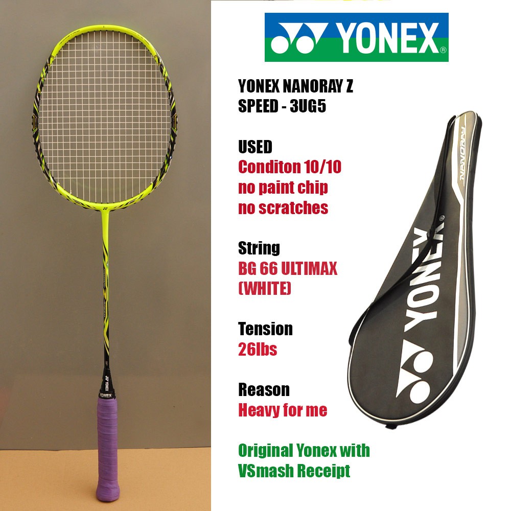 2020最新型 高品質 NANORAY Z-SPEED 3UG5 YONEX バドミントンラケット