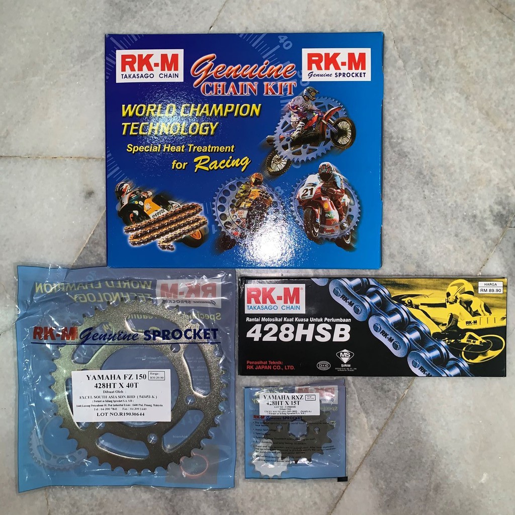 Buy Yamaha Lc150 Y15 Y15z Y15zr Fz150i Fz Fz150 Rkm Rk M Chain Kit Sprocket Set For 428 Hsb Chain Seetracker Malaysia