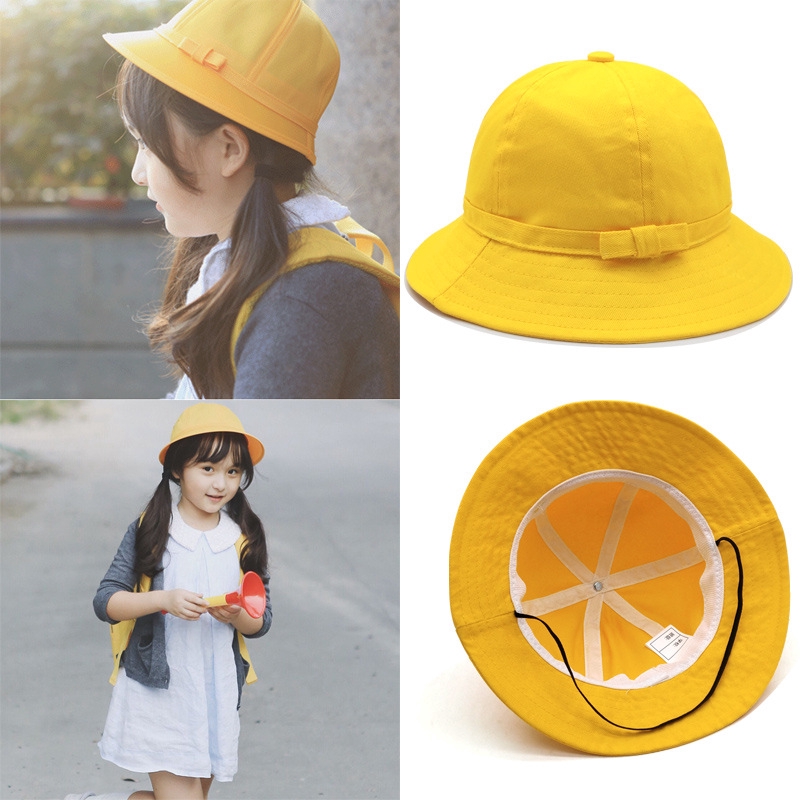 Printable Logo Japanese Meatball Yellow Hat Custom Kindergarten Elementary School Student Fisherman Hat Summer Baby Chil Shopee Malaysia