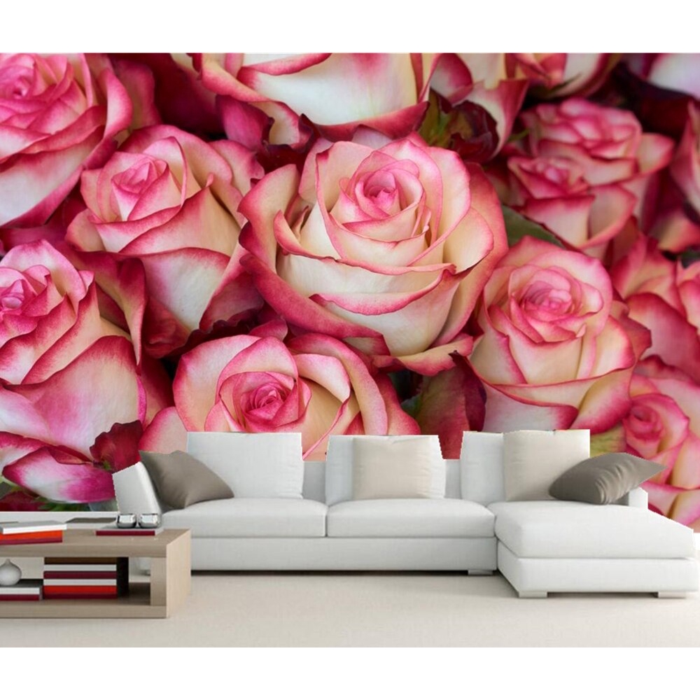 Custom 3d mural, roses closeup flowers wallpapers,living room tv wall  kitchen bedroom restaurant romantic wallpaper | Shopee Malaysia