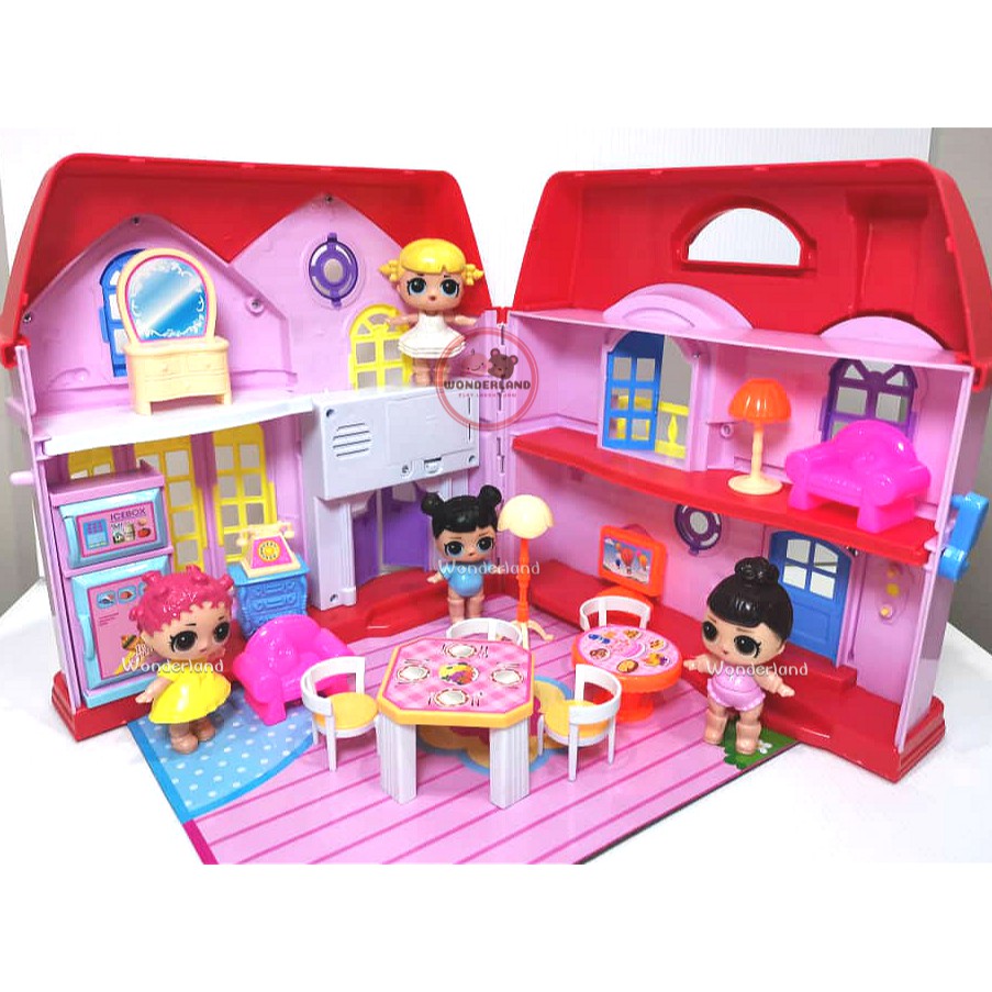 lol surprise doll Dream house 4 in 1 set ( Music and Light Function