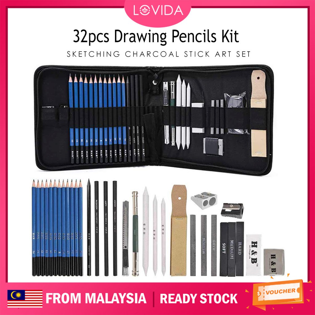 15% OFF by SUNSKY COUPON CODE: TBD06036752 for 32pcs/set Sketch Color Pencil Set Art Student Drawing Kit