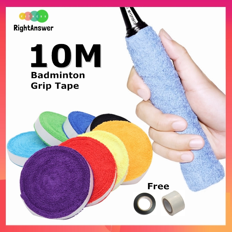 [Ready Stock] 10 Meter Badminton Towel Grip Tape + Free Base Film