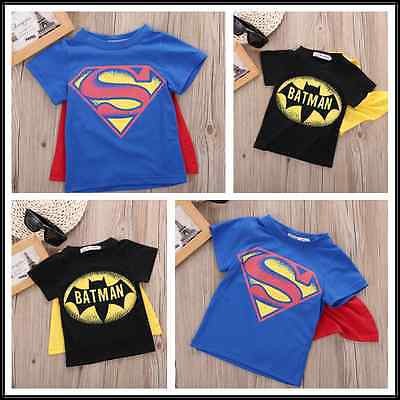 childrens superhero shirt with cape