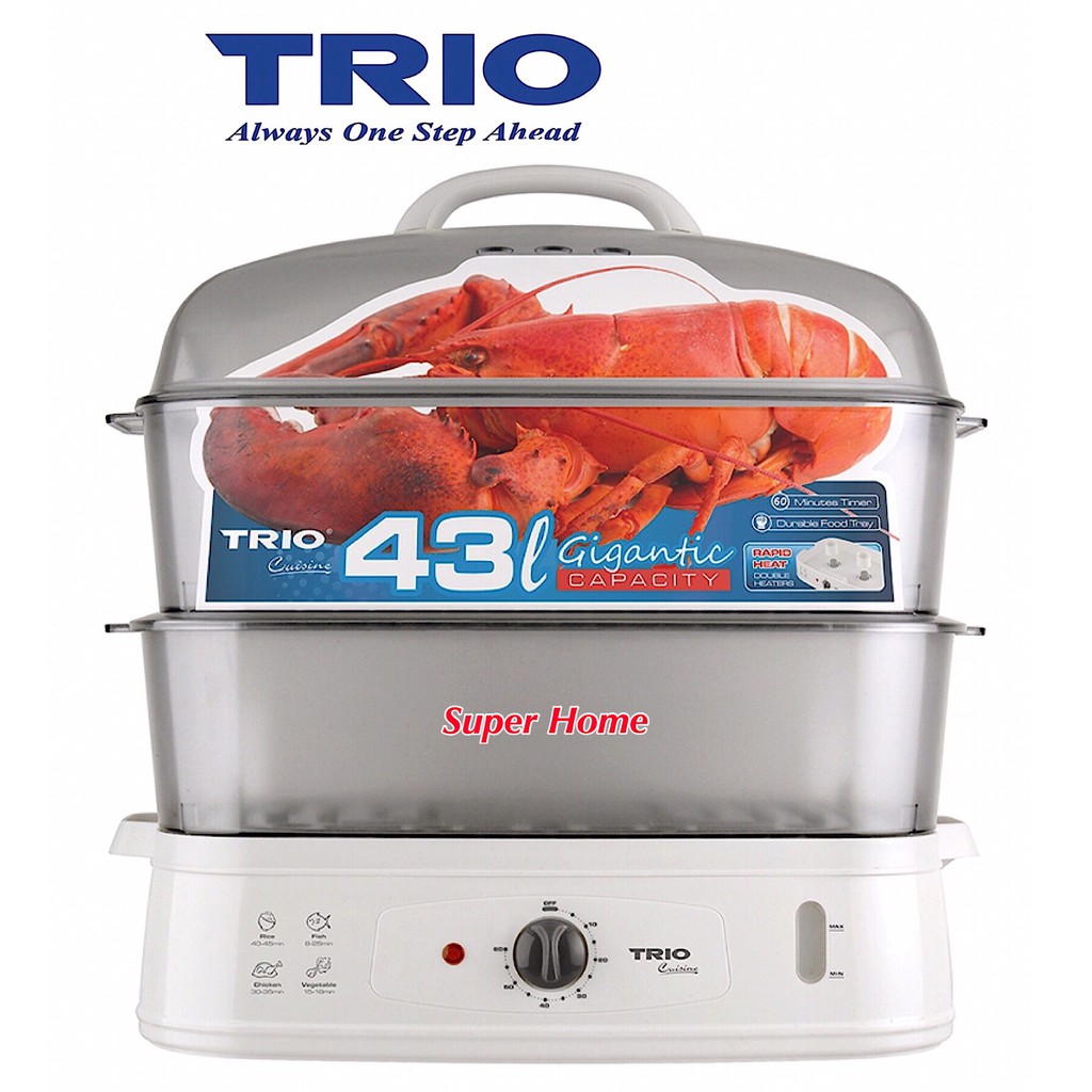TRIO Food Steamer TFS48 EXTRA LARGE FOOD STEAMER TFS48 (43L) Shopee