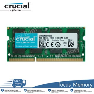 Memory Ram For Apple Macbook Pro Mid 12 A1286 Md103ll A Md104ll A Crucial 8gb 1600mhz Shopee Malaysia