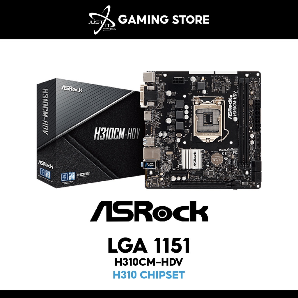 ASROCK H310CM-HDV LGA1151 MAINBOARD COMBO INTEL I5-9400 ASROCK H310M ...