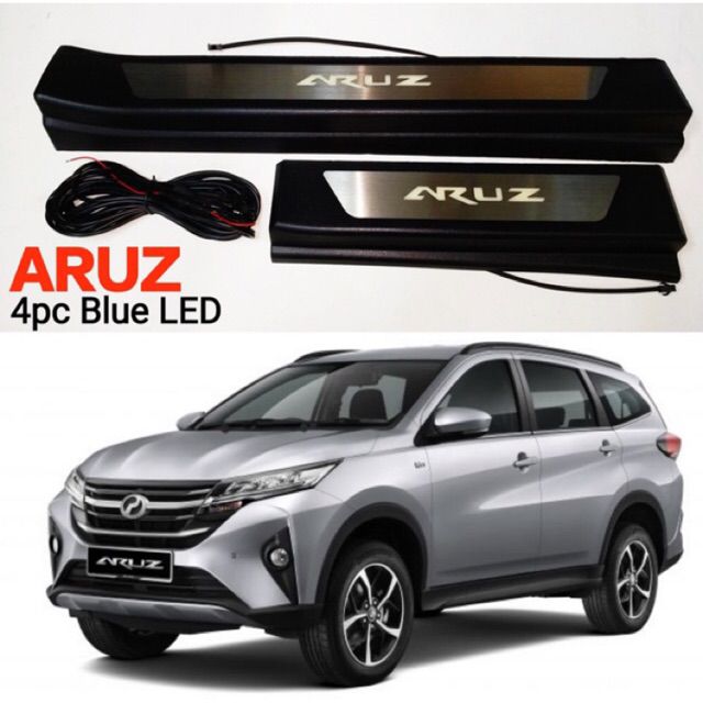 Perodua Aruz LED Scuff Plate With Double Side Tape 