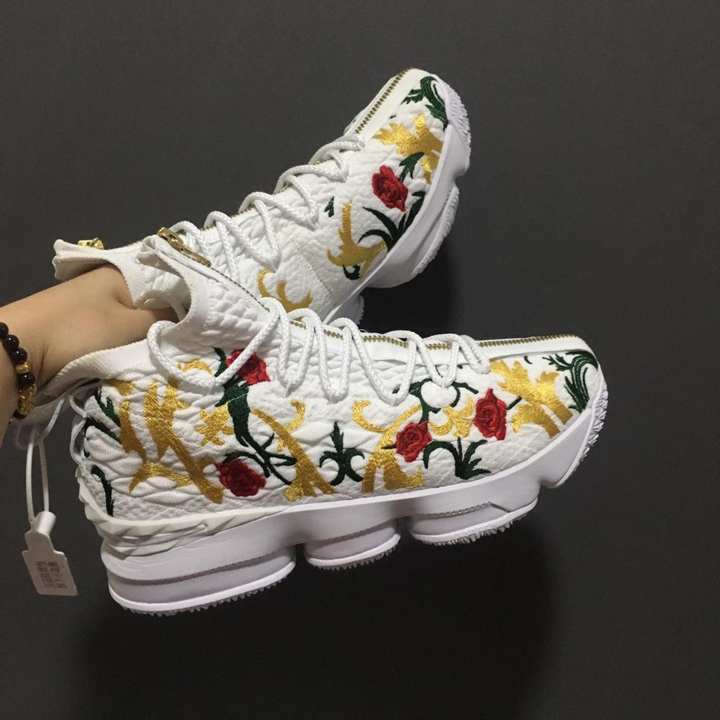 lebron 15 floral white