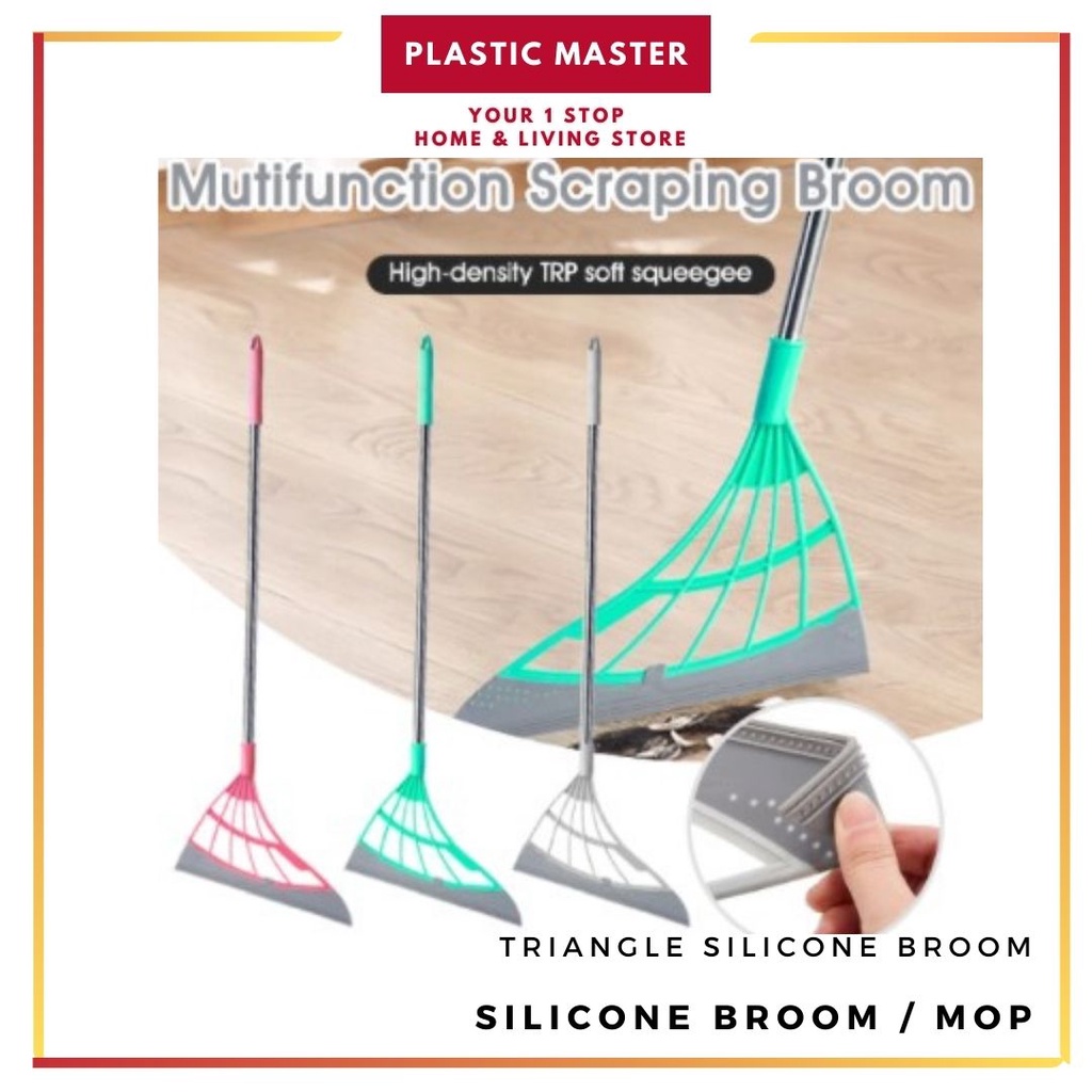 Silicone Broom Triangle Magic Broom Clean without Tangle Adjustable